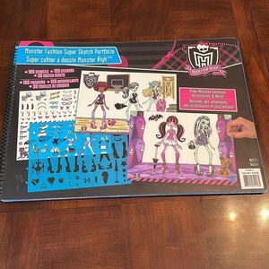 Monster High Fashion Super Sketch Portfolio Stencils Stickers Sketch Pad